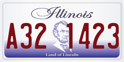 IL license plate A321423