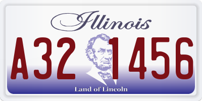 IL license plate A321456