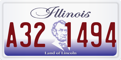 IL license plate A321494