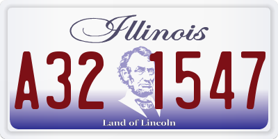 IL license plate A321547