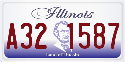 IL license plate A321587