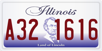 IL license plate A321616