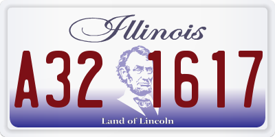 IL license plate A321617