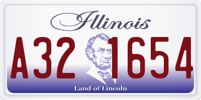 IL license plate A321654