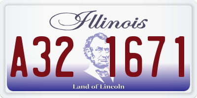 IL license plate A321671