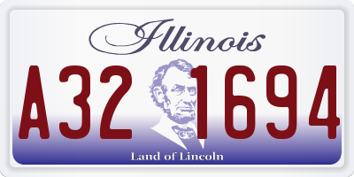 IL license plate A321694