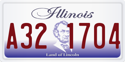 IL license plate A321704