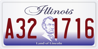 IL license plate A321716