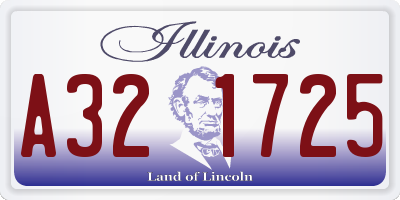 IL license plate A321725