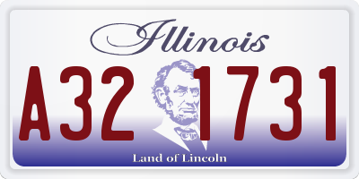 IL license plate A321731