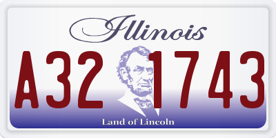 IL license plate A321743