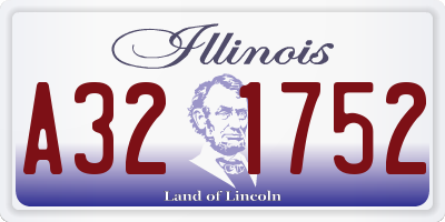 IL license plate A321752