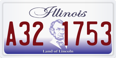 IL license plate A321753