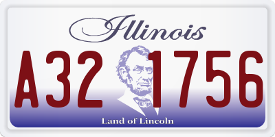 IL license plate A321756