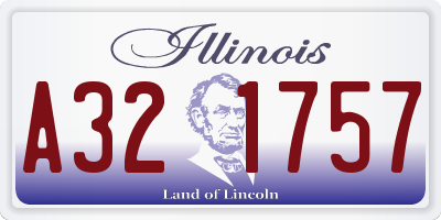 IL license plate A321757
