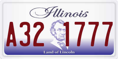 IL license plate A321777