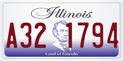IL license plate A321794