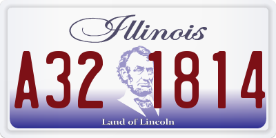 IL license plate A321814