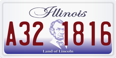 IL license plate A321816
