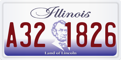 IL license plate A321826