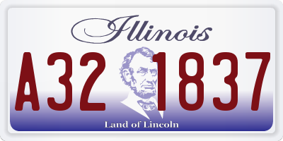 IL license plate A321837