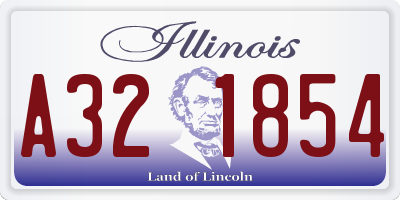 IL license plate A321854