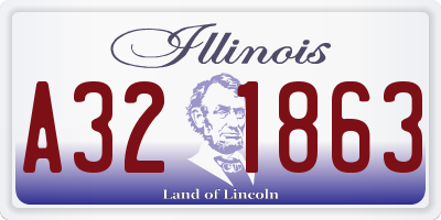 IL license plate A321863