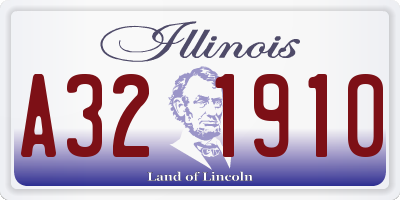 IL license plate A321910