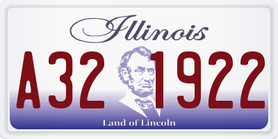 IL license plate A321922