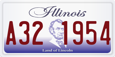 IL license plate A321954
