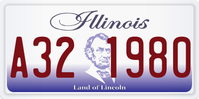 IL license plate A321980