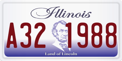 IL license plate A321988