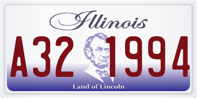 IL license plate A321994