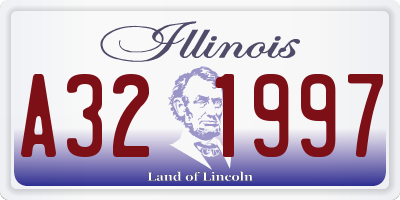 IL license plate A321997
