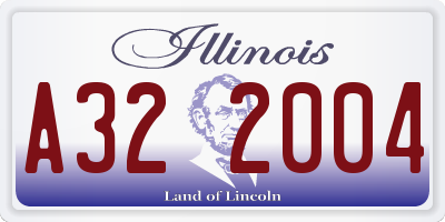 IL license plate A322004