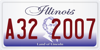 IL license plate A322007