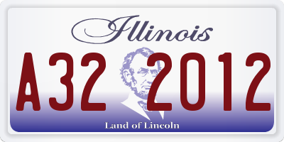 IL license plate A322012