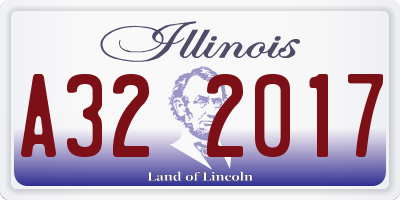 IL license plate A322017