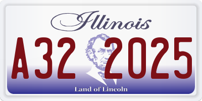 IL license plate A322025