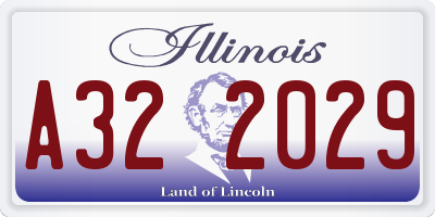 IL license plate A322029