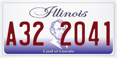 IL license plate A322041
