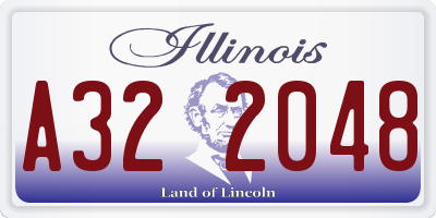 IL license plate A322048