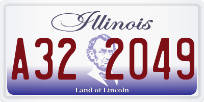 IL license plate A322049