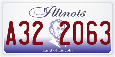 IL license plate A322063