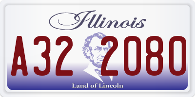 IL license plate A322080