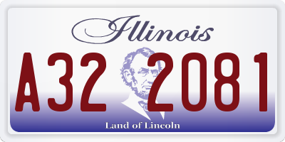 IL license plate A322081