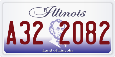 IL license plate A322082