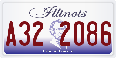 IL license plate A322086