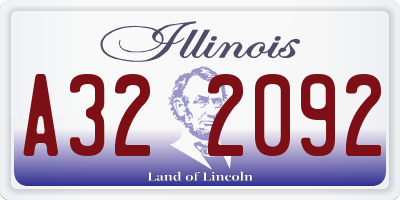IL license plate A322092
