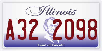 IL license plate A322098